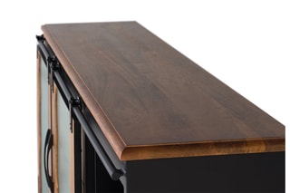 Buffet 2 portes - Noir et naturel