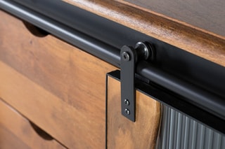 Buffet 2 portes - Noir et naturel