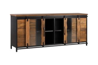 Buffet 2 portes - Noir et naturel