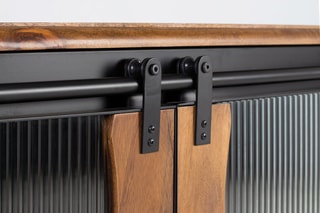 Buffet 2 portes - Noir et naturel