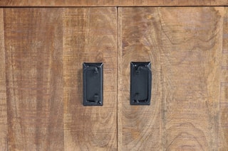 Buffet 3 portes - Naturel et noir