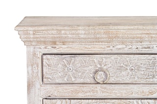 Buffet 3 portes - Blanc vieilli