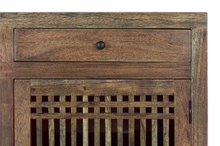 Buffet 3 portes - Naturel et noir