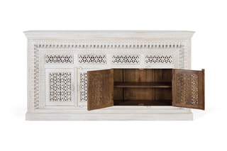 Buffet 4 portes - Blanc