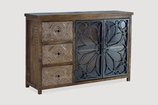 Buffet 2 portes - Noir et marron