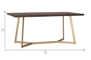 Bureau - Marron et doré