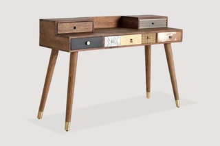 Bureau 5 tiroirs - Naturel