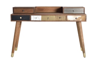 Bureau 5 tiroirs - Naturel
