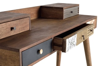 Bureau 5 tiroirs - Naturel