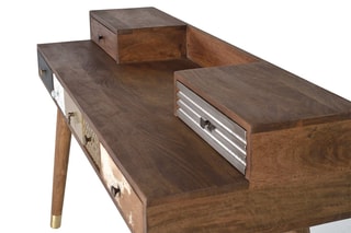 Bureau 5 tiroirs - Naturel
