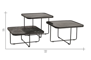 3 tables basses - Noir
