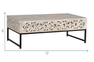 Table basse - Ecru et noir