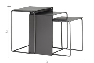 Ensemble de 3 tables - Noir