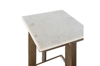 Table d'appoint - Blanc et doré