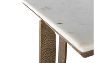 Table d'appoint - Blanc et doré