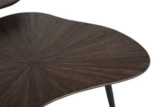 2 tables d’appoint gigognes en teck - 76 x 45 x 52/76 x 39 x 45 cm