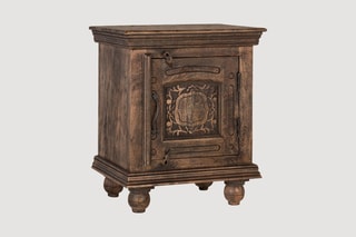 Table de chevet en manguier massif - 55 x 66 x 40 cm