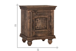 Table de chevet en manguier massif - 55 x 66 x 40 cm