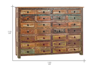 Chiffonnier 28 tiroirs - Naturel