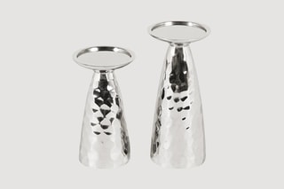 2 bougeoirs - Argenté