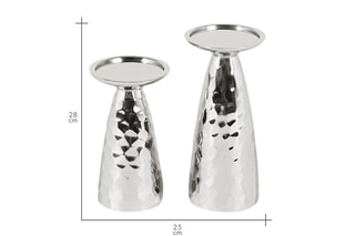 2 bougeoirs - Argenté