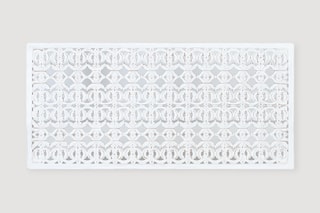 Panneau décoratif - Blanc décapé et beige