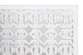 Panneau décoratif - Blanc décapé et beige