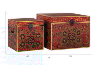 2 coffres de rangement en manguier