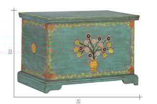 Coffre de rangement en manguier - 60 x 41 x 35 cm
