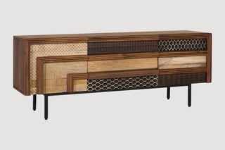 Meuble TV 2 portes - 140 x 40 x 55