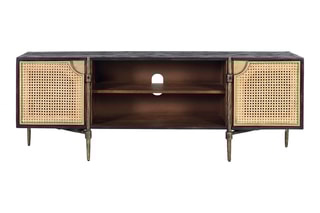 Meuble TV 2 portes en manguier - 150 x 40 x 56 cm