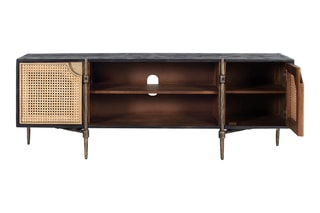 Meuble TV 2 portes en manguier - 150 x 40 x 56 cm