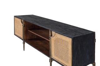 Meuble TV 2 portes en manguier - 150 x 40 x 56 cm