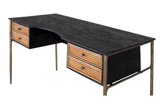 Bureau 4 tiroirs en manguier - 76  x 150 x 65 cm