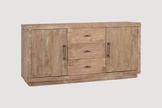 Buffet 2 portes en bois - 175 x 86 x 40 cm