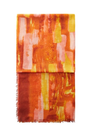 Foulard imprimé multicolore - Jaune