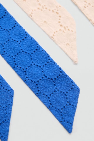 2 foulards brodés - Bleu