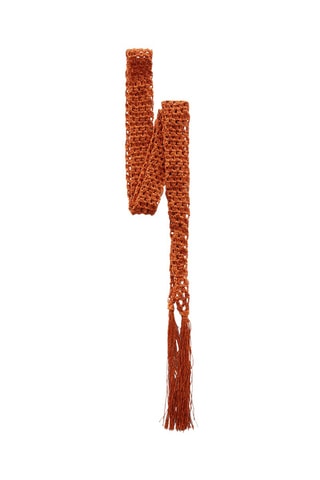 Foulard crochet franges - Orange
