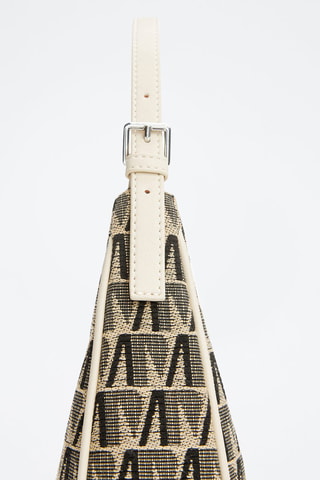 Sac porté épaule jacquard - Gris