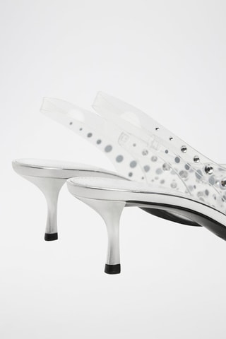 Chaussures vinyle à talon - Argenté