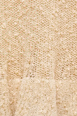 Pull-over bords volantés - Beige