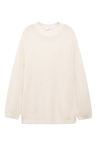 Pull-over ajouré oversize - Ecru