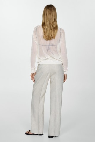 Pull-over semi-transparent maille - Blanc