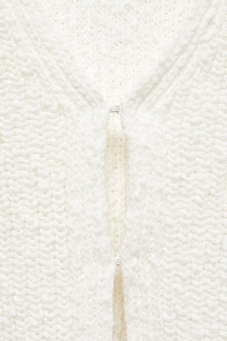 Cardigan crop maille - Blanc