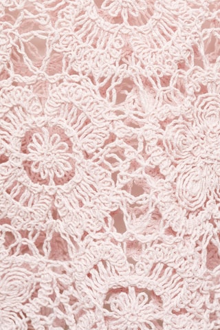 Pull-over court crochet - Rose pastel