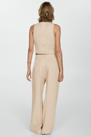 Gilet Lyocell crop - Beige