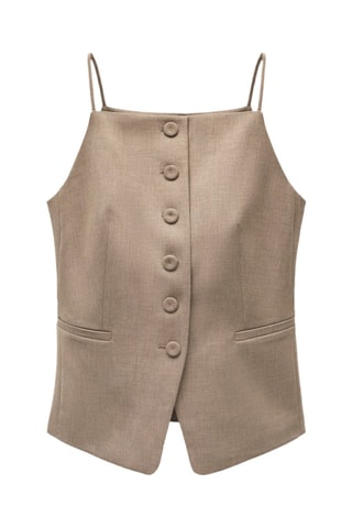 Gilet de costume laine - Beige