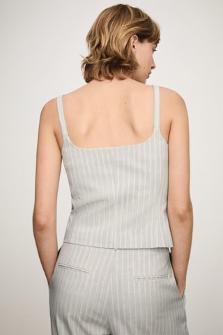 Gilet rayures boutons - Ciel