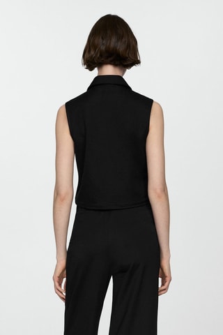 Gilet col chemise - Noir