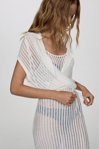 Gilet point croisé - Blanc